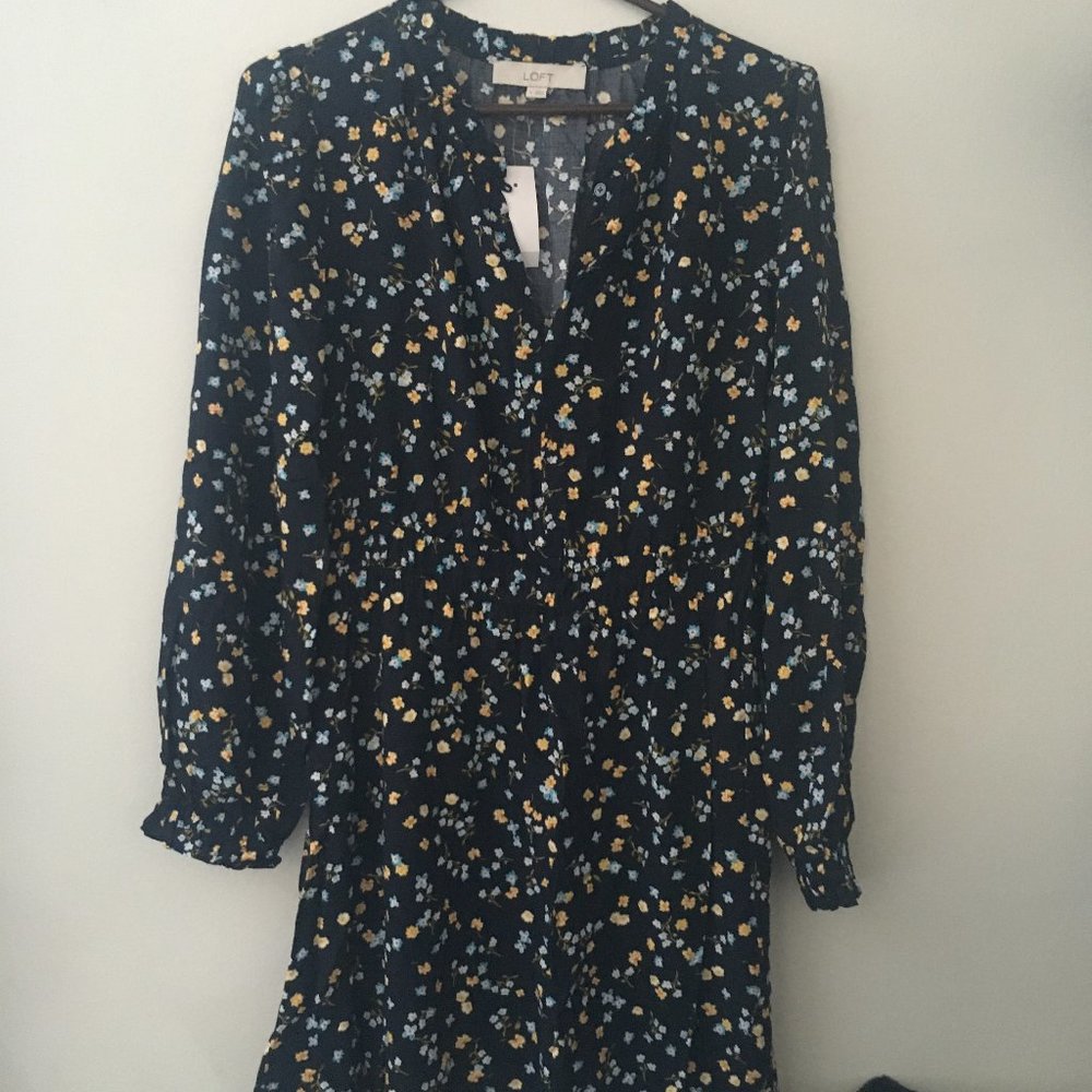 Loft Floral Print Dress